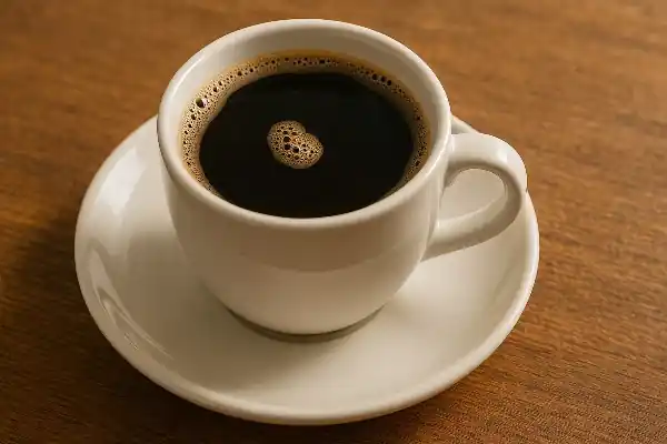 Tasse de café et grains de café avec symbolique santé et prévention du cancer